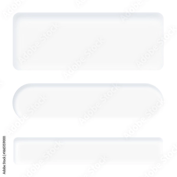 Fototapeta Neumorphic UI Element Round Corner Indent Shapes
