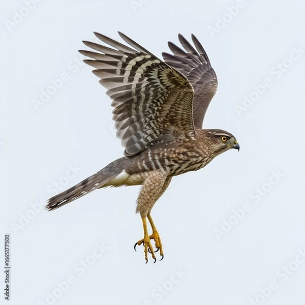 Fototapeta coopers hawk in dynamic flight