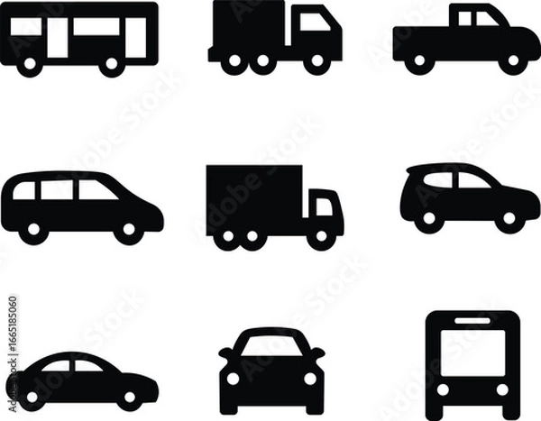 Fototapeta Set of transport icons, Transportation Icons Set - Acme Series, Vector Illustration !