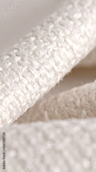 Fototapeta Close-up of textured white fabric