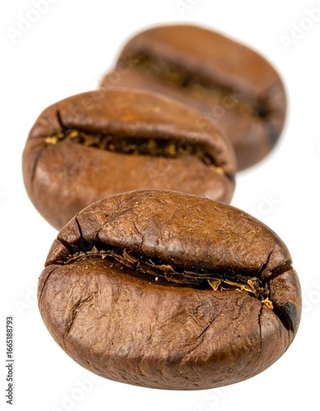 Obraz Close-up of three coffee beans