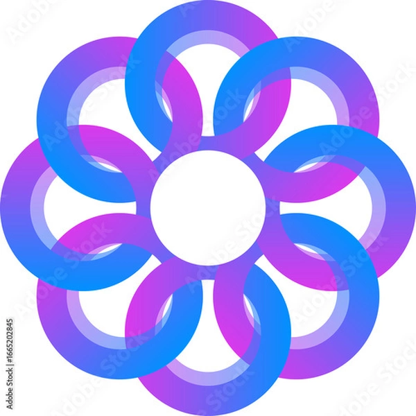 Fototapeta Interlocking Circles Gradient Design