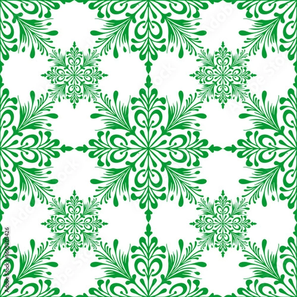 Fototapeta simple seamless abstract white and green pattern, texture