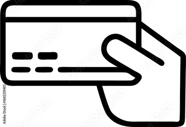 Fototapeta credit card vector icon on white or transparent background. supermarket or grocery icons items Stroke icon collections. Editable Stroke icon collection Outline icon.