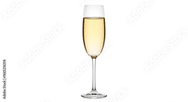 Fototapeta Elegant champagne flute filled with bubbly, perfect for celebrations and special occasions