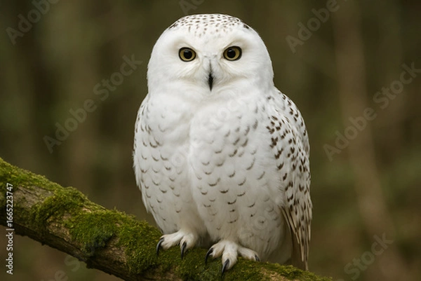 Obraz White Owl Perched