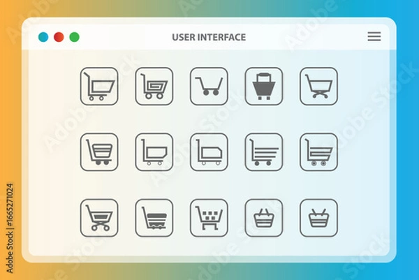 Fototapeta Massive Multipurpose Vector Icon Bundle – Business, Finance, Medical, Technology, Communication, Transport, Sports, Food, Weather, Commerce and User Interface Icons Set