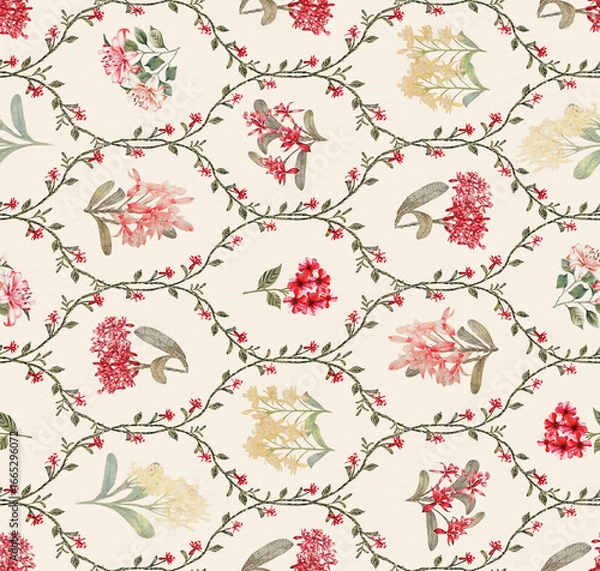 Obraz floral seamless allover design pattern