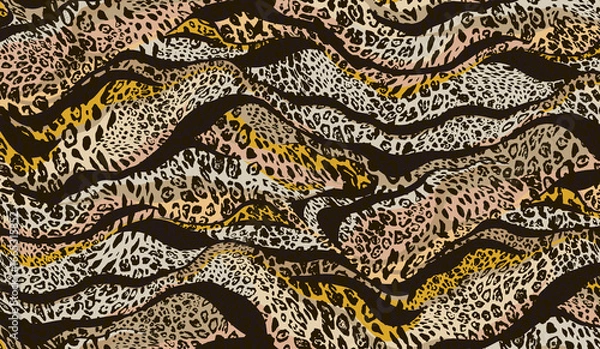 Obraz leopard print texture. seamless leopard skin pattern.
