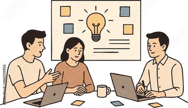 Fototapeta business people working together in office, business people working on laptop, business people working together, brainstorming,