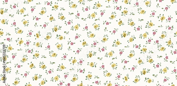 Obraz Abstract seamless pattern with plants, herbs and flowers	