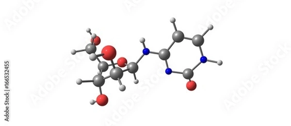 Fototapeta Cytarabine molecular structure isolated on white