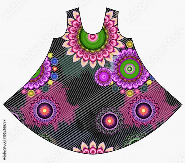 Obraz Digital design Kurti Front Side With Digital Background