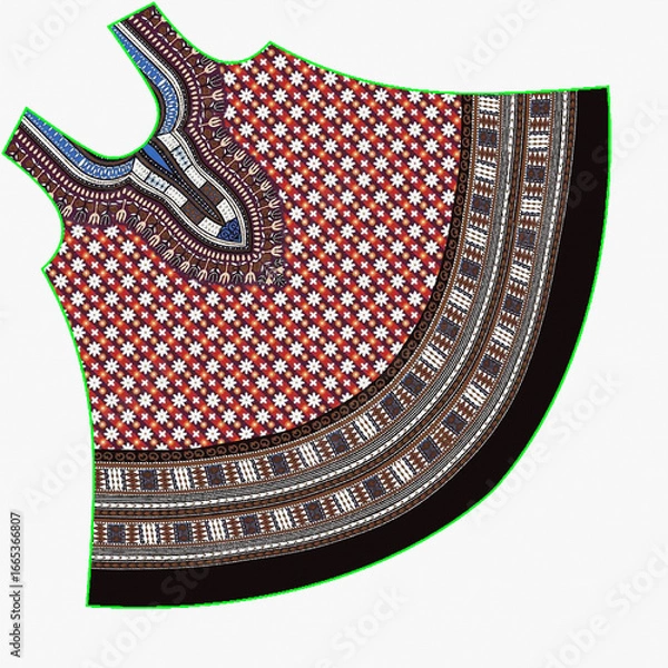 Obraz Digital design Kurti Front Side With Digital Background