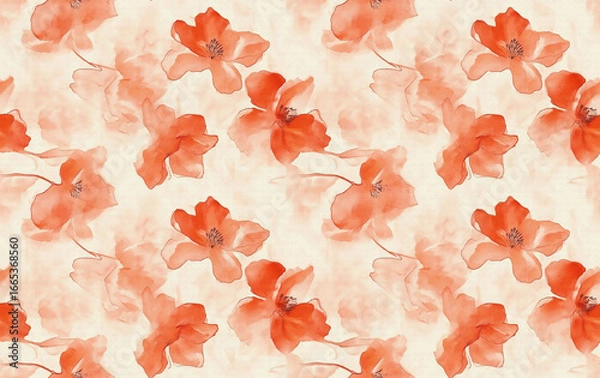 Obraz Colorful seamless floral digital design