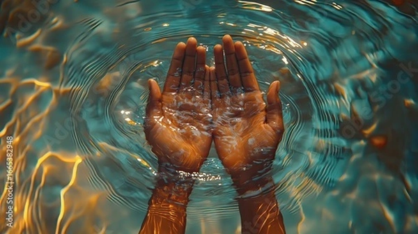 Obraz Hands Holding Water