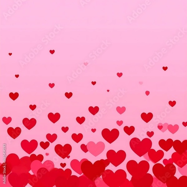 Obraz Pink background with hearts