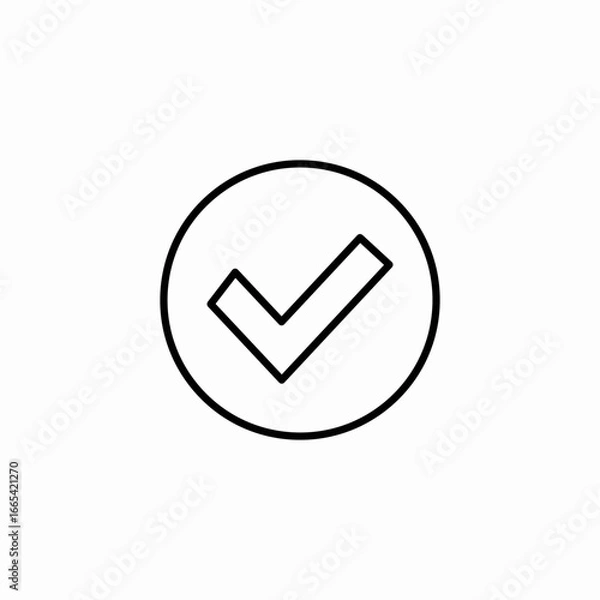 Fototapeta check mark icon sign vector