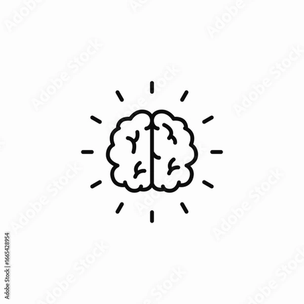 Obraz smart mind icon sign vector