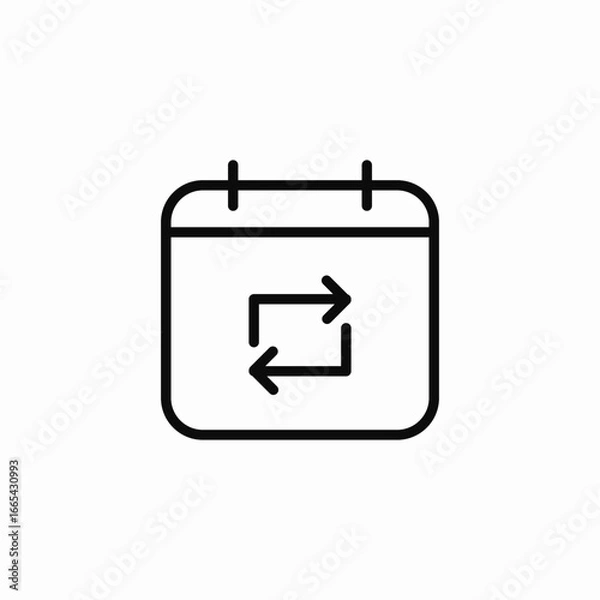 Obraz repeat calendar icon sign vector