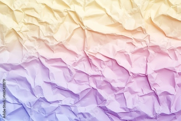 Fototapeta Abstract pastel purple and yellow gradient background with soft crumpled paper texture for elegant design, vector presentation, or PowerPoint. Beautiful watercolor abstract blurred pastel