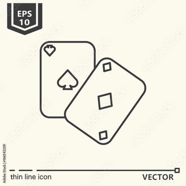 Obraz Casino theme. Vector single isolated icon.