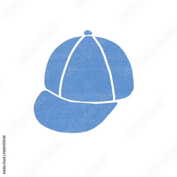 Fototapeta スタンプ風のキャップのイラスト
