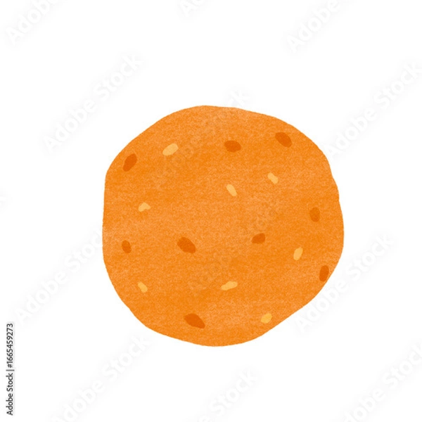 Fototapeta スタンプ風お煎餅のイラスト