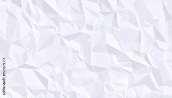 Obraz A meticulously detailed pattern of crumpled, light-gray paper, composed of irregular geometric shapes.