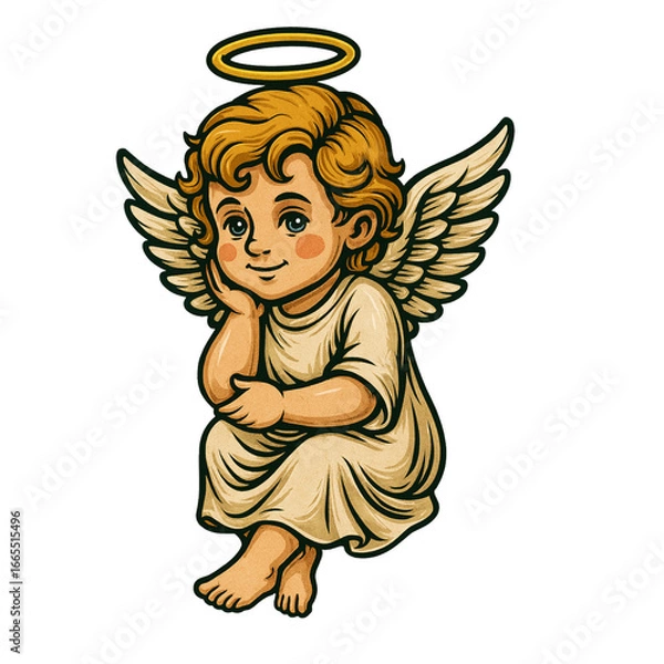 Fototapeta 天使のビンテージ風素材