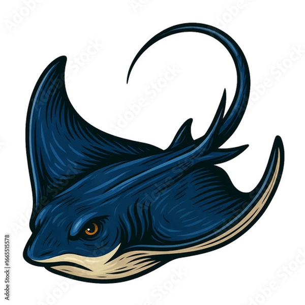 Obraz エイのビンテージ風素材