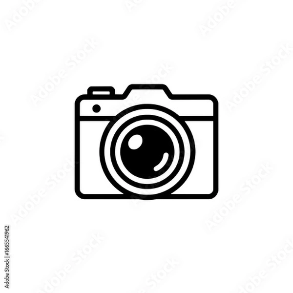 Obraz Minimalist Camera Lens Icon Design
