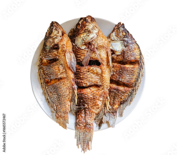 Obraz whole fried tilapia fish