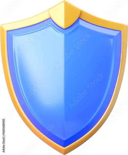 Obraz blue shield icon