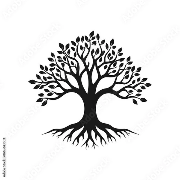 Fototapeta tree silhouette vector
