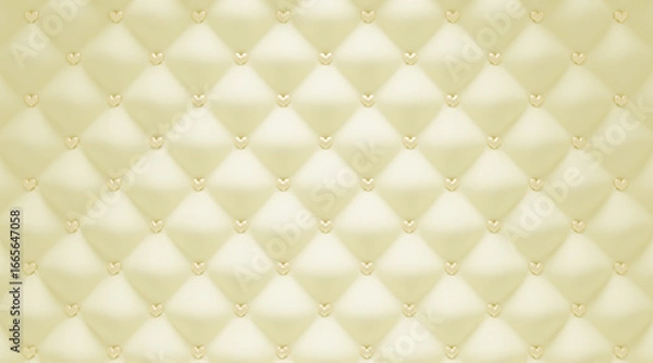 Obraz キルティング背景（ハート・黄色）blenderで制作の3DCG