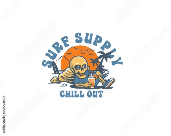 Obraz surf supply chill out illustration