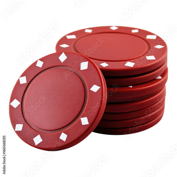 Fototapeta Red poker isolated on transparent background