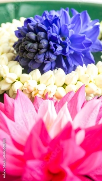 Obraz Floral arrangement of hyacinth, jasmine, and lotus