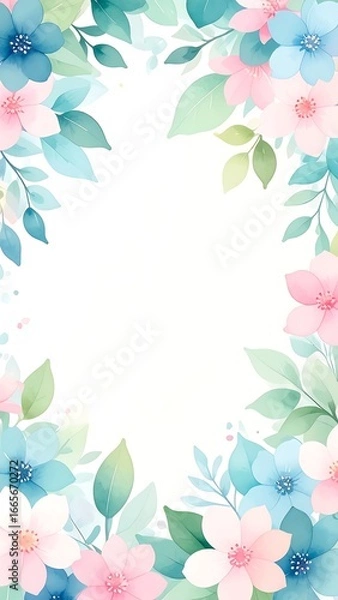 Fototapeta Floral frame design