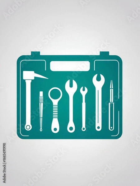 Obraz repair kit tools icon sign vector