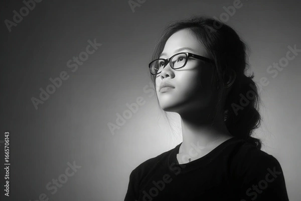 Fototapeta ai wearing glasses reminiscent of human names embodies confidence creating strong and engaging presence