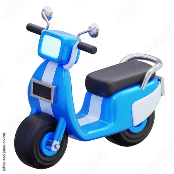 Obraz 3D Electric Motorcycle Illustration