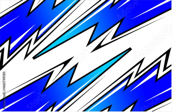 Obraz RACING BACKGROUND VECTOR BLUE AND WHITE