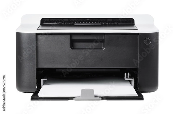 Obraz Compact laser home printer isolated on white background