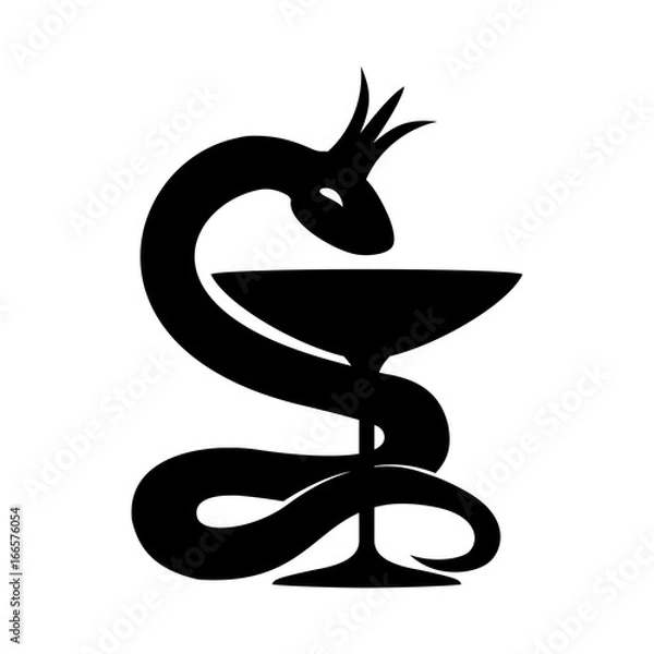 Fototapeta Snake with a cup.