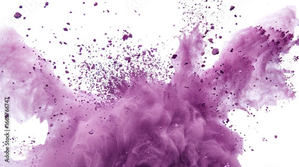 Obraz Mauve-hued powder exploding with intensity on on transparent background