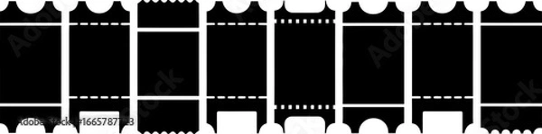 Fototapeta Event ticket stub vector graphic design yellow background