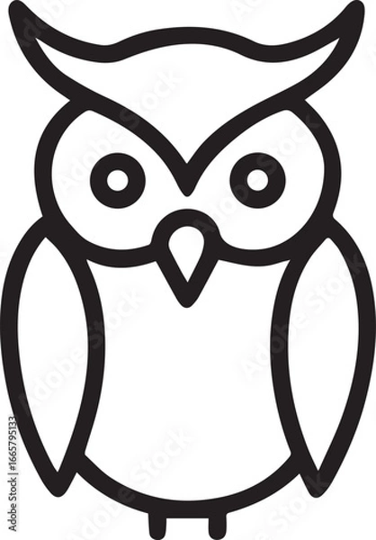 Obraz owl vector design icon line art illustrator