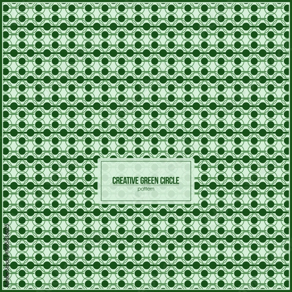 Fototapeta creative green cirlce pattern with bold horizontal lines and light green as background